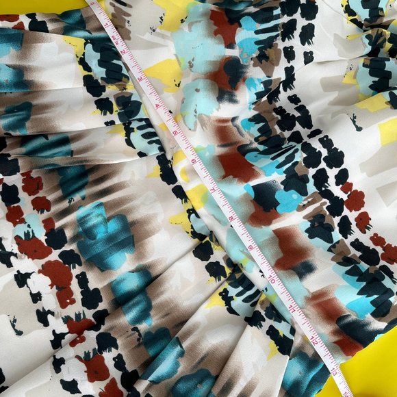 The Limited Strapless Cream Multi Colored Dress with Pockets, Size 0 - Picture 11 of 12